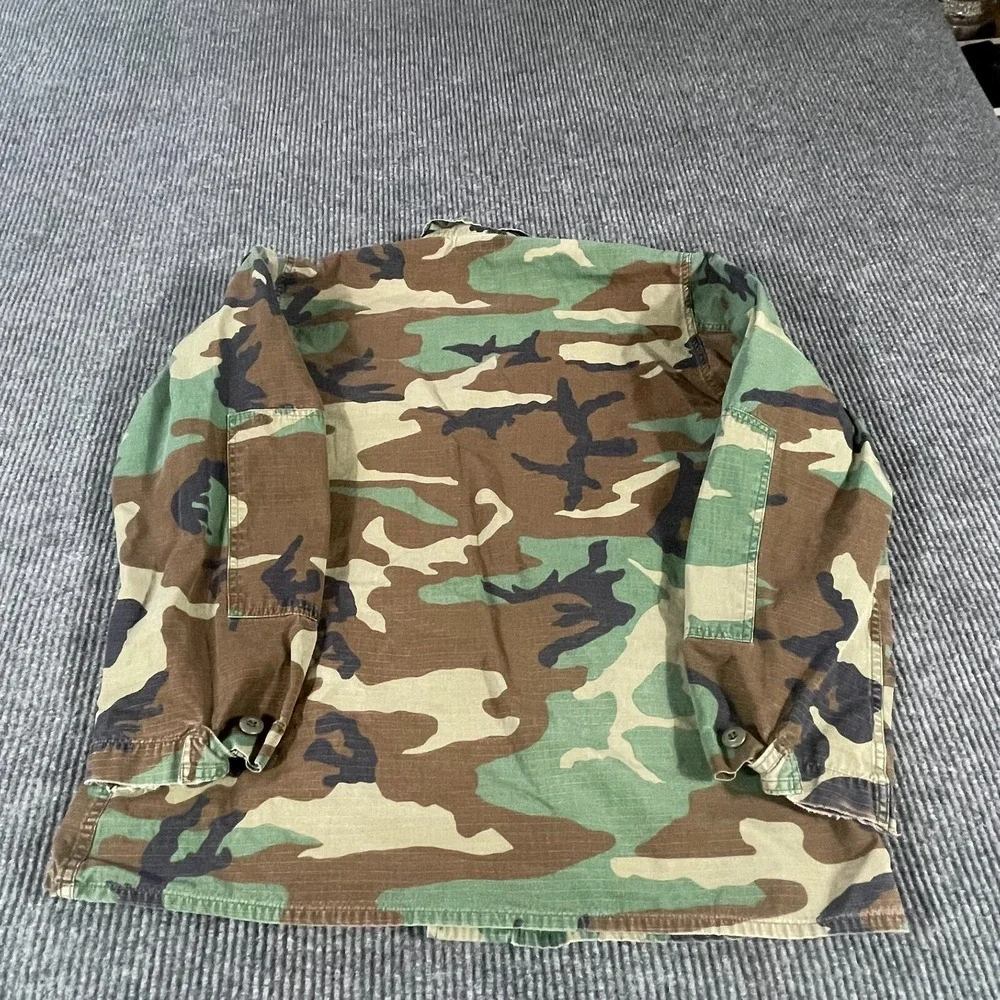 VTG US Army Shirt Mens M Green Camo Button Up OD Subdued 3rd Sustainment Command